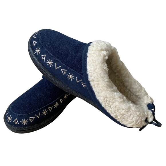 Clarks Faux Fur Nordic Lounge Slippers - Size 6M - New - Picture 1 of 11